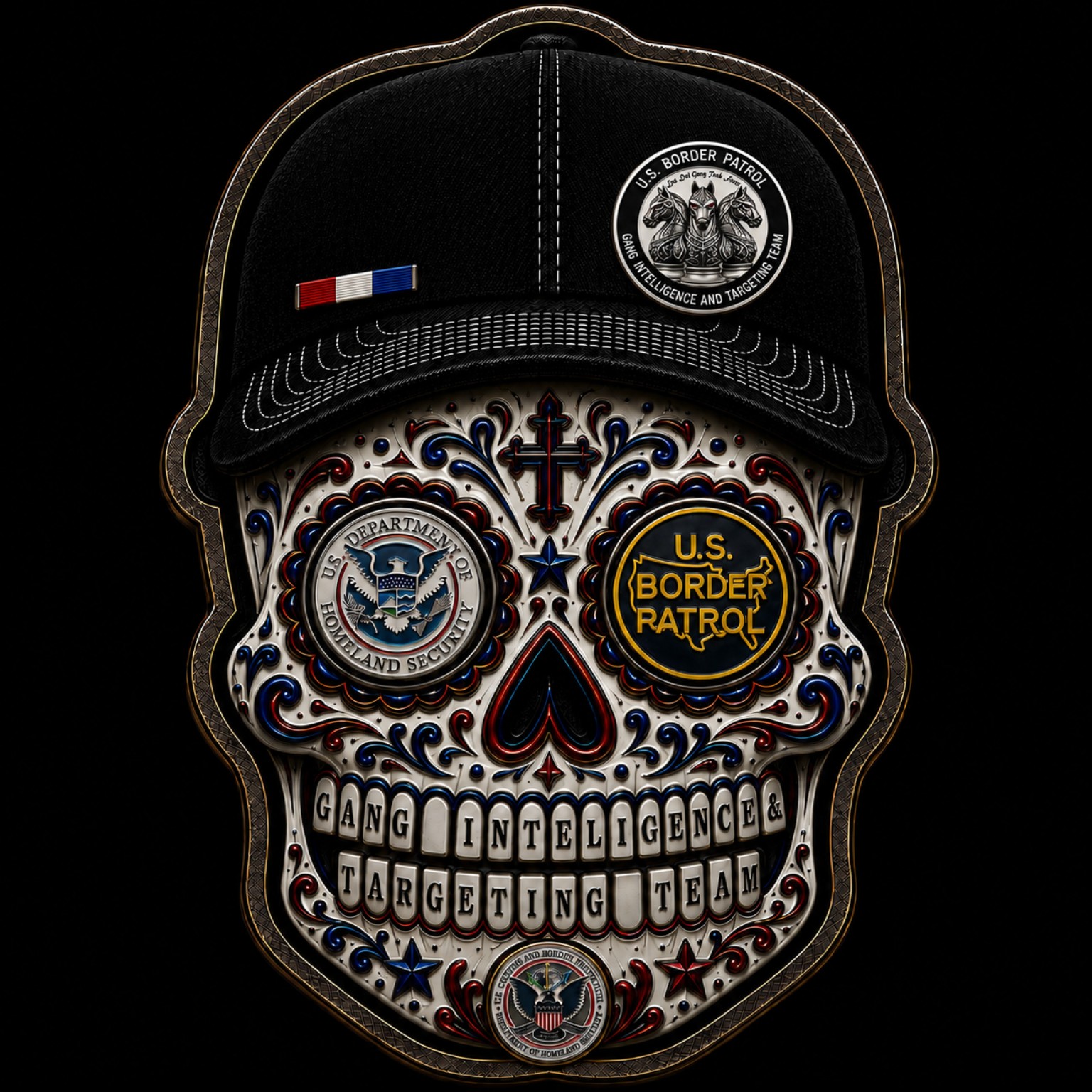 Gang Unit Sugar Skull — original front artwork